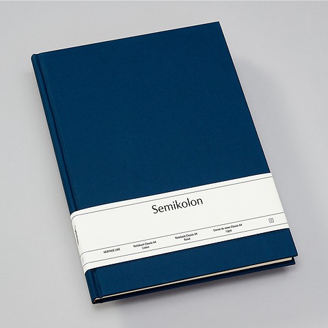 Notebook Classic with linen binding Marine A4 Ruled