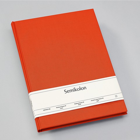 Notebook Classic with linen binding Orange A4 Ruled