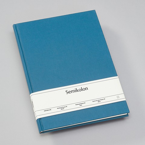 Notebook Classic with linen binding Azzurro A4 Plain