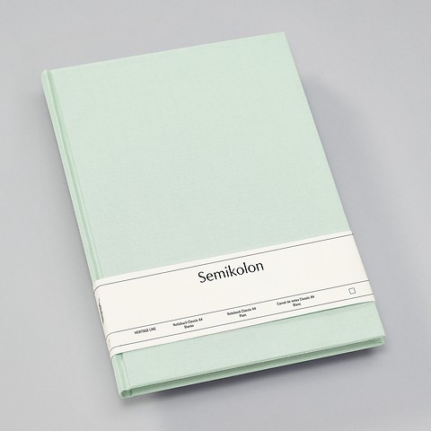 Notebook Classic with linen binding Moss A4 Plain