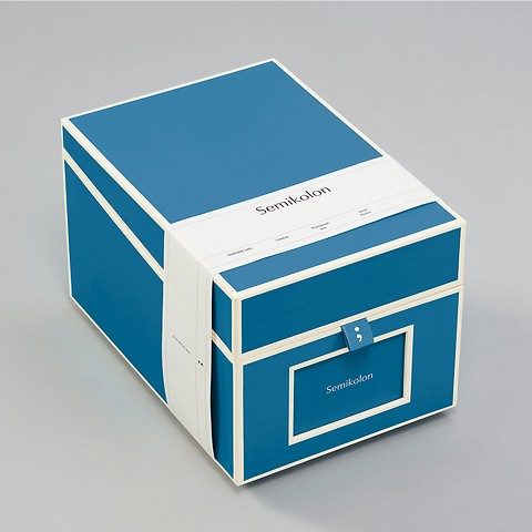 Photograph Box w. 3 index card Azzurro