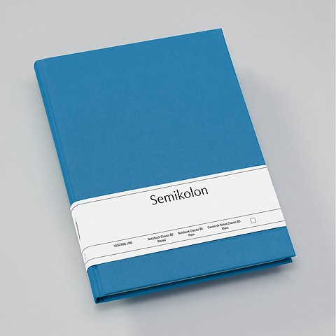 Notebook Classic with linen binding Azzurro B5 Plain