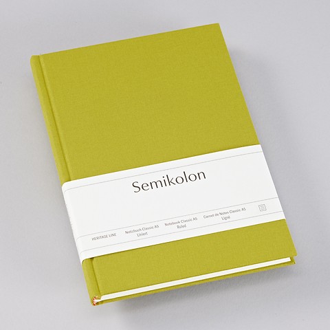 Notebook Classic with linen binding Matcha A5 Ruled