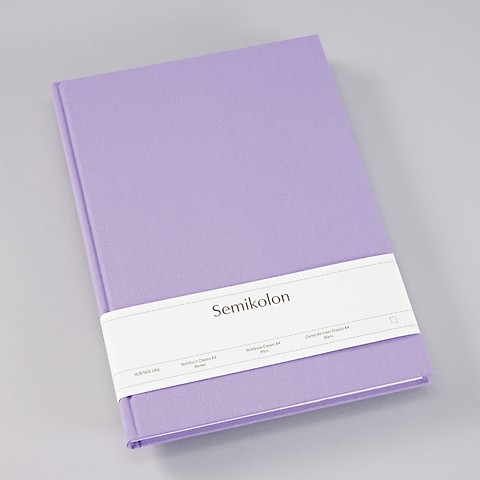Notebook Classic with linen binding Lilac Silk A4 Plain