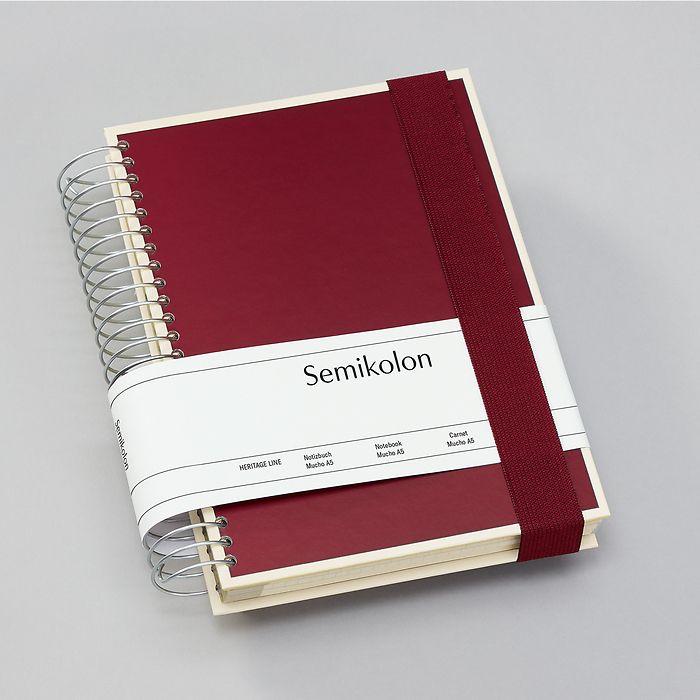 Mucho (A5) spiral-bound notebook, burgundy