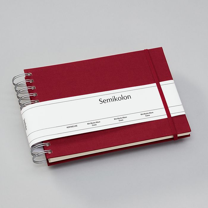 Mini Mucho Album, cream Pages, burgundy