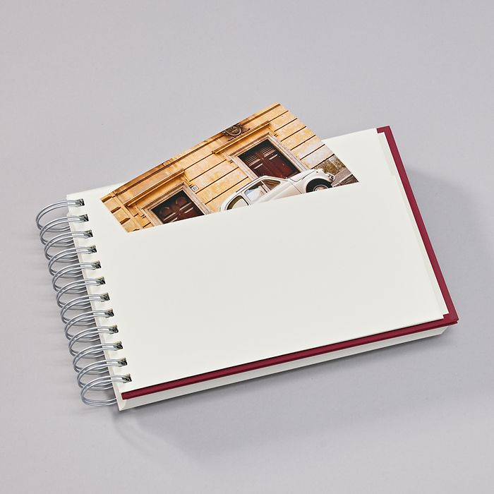 Mini Mucho Album, cream Pages, burgundy