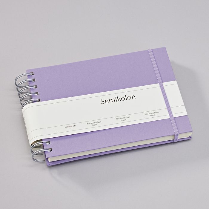 Mini Mucho Album, cream Pages, lilac silk