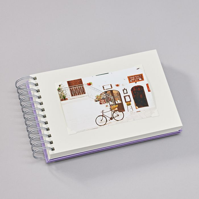 Mini Mucho Album, cream Pages, lilac silk