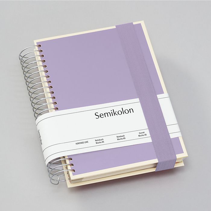 Mucho (A5) spiral-bound notebook, lilac silk