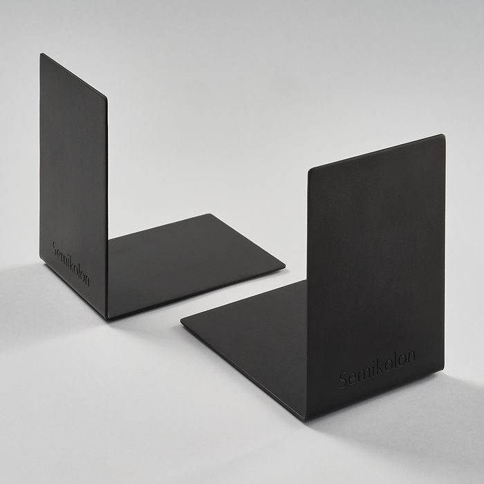 Set of 2 Bookends, Metal, black