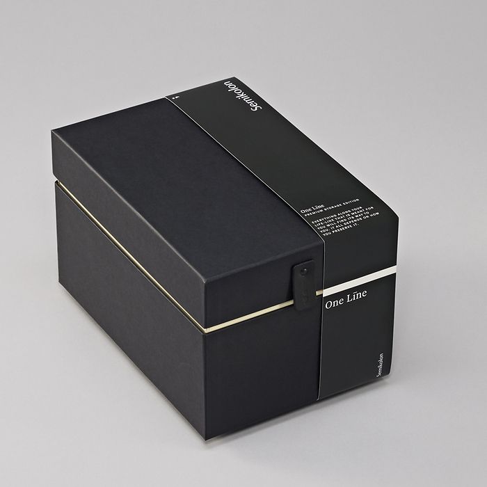 Premium Storage Box, One Line,High, black