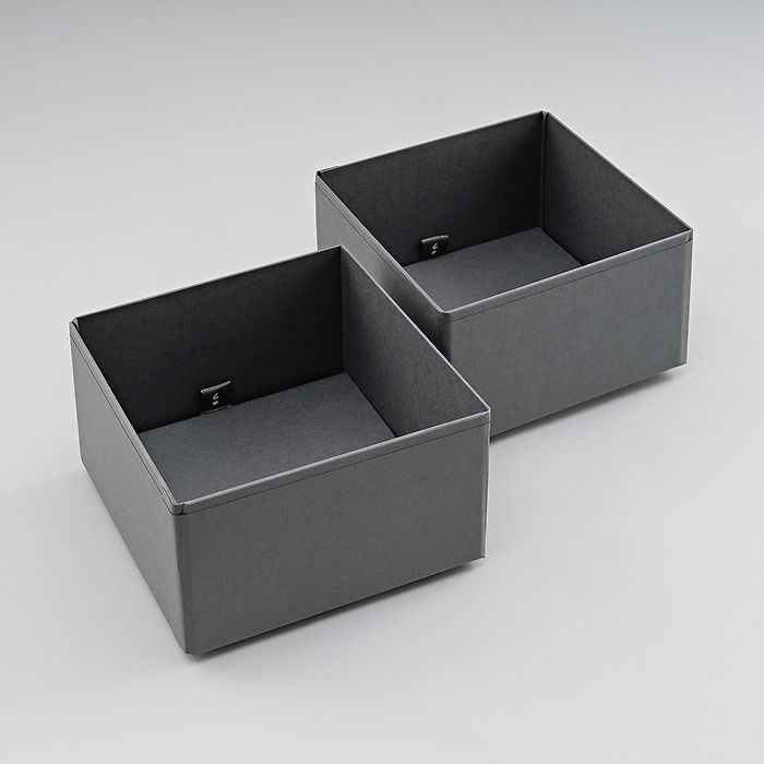 4Rooms Organizer, Square, Set of 2, Lava Stone