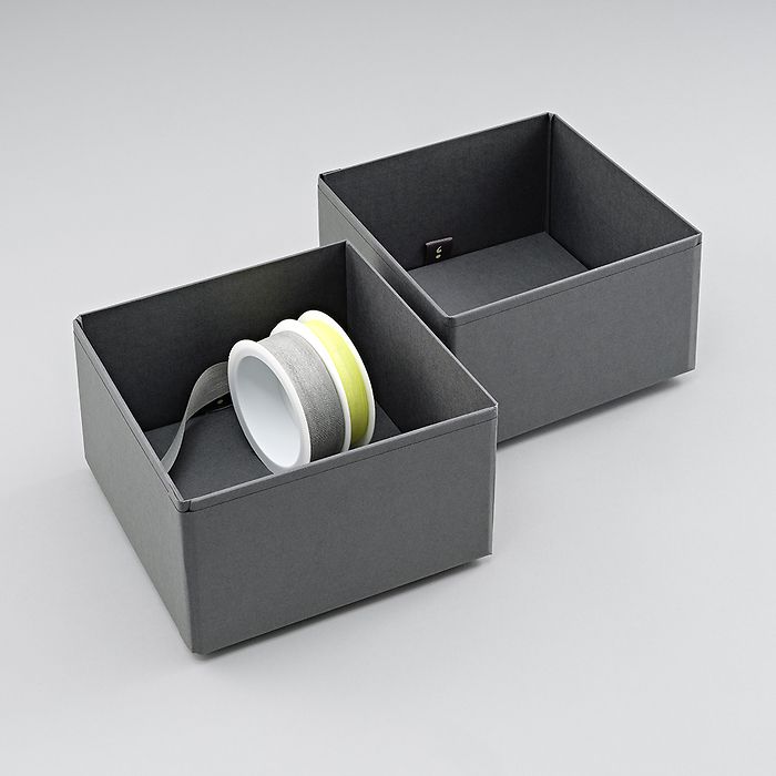 4Rooms Organizer, Square, Set of 2, Lava Stone