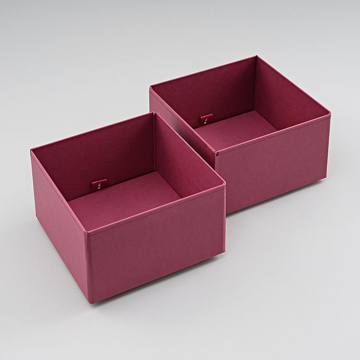 4Rooms Organizer, Square, Set of 2, Burgundy