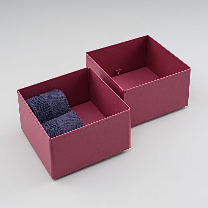 4Rooms Organizer, Square, Set of 2, Burgundy